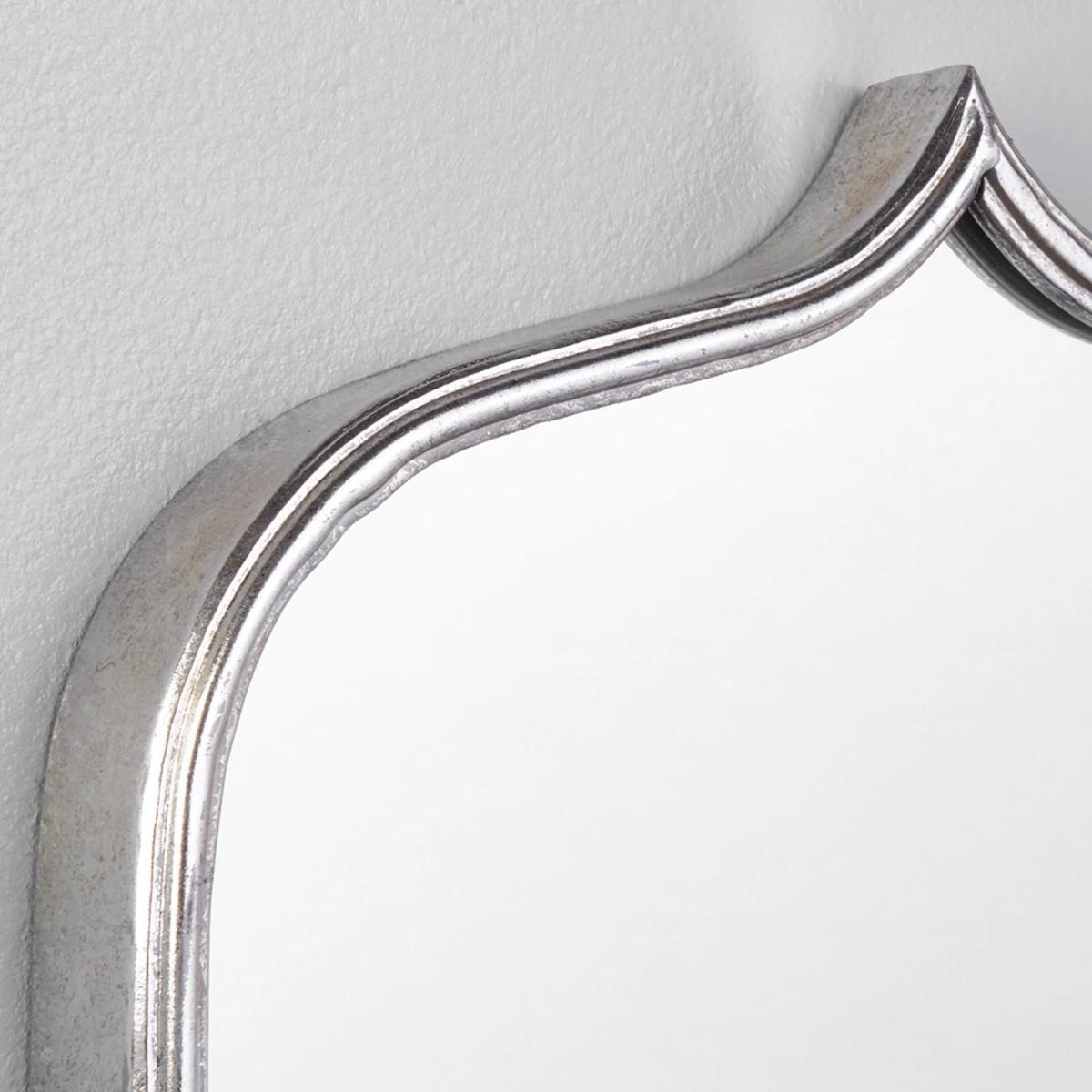 Curved Silver Metal Mirror - Silver – image 6