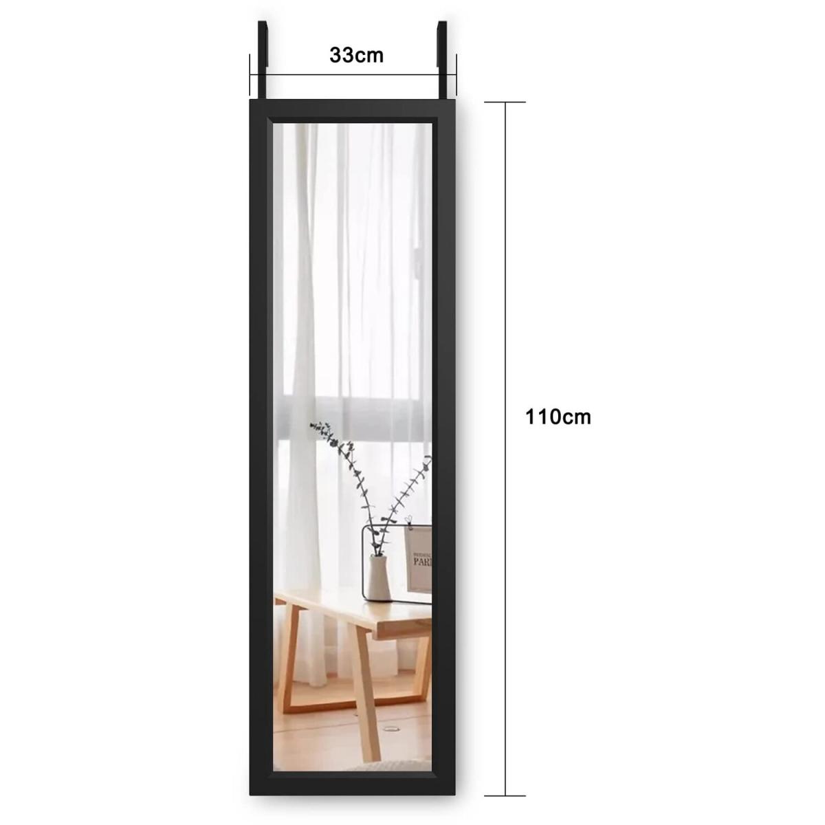 Dressing Wall Mirror With Two Hooks - Black – image 3