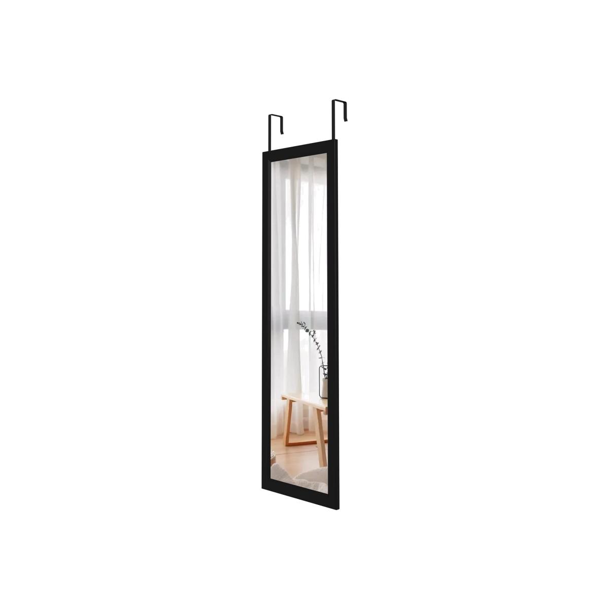 Dressing Wall Mirror With Two Hooks - Black – image 1