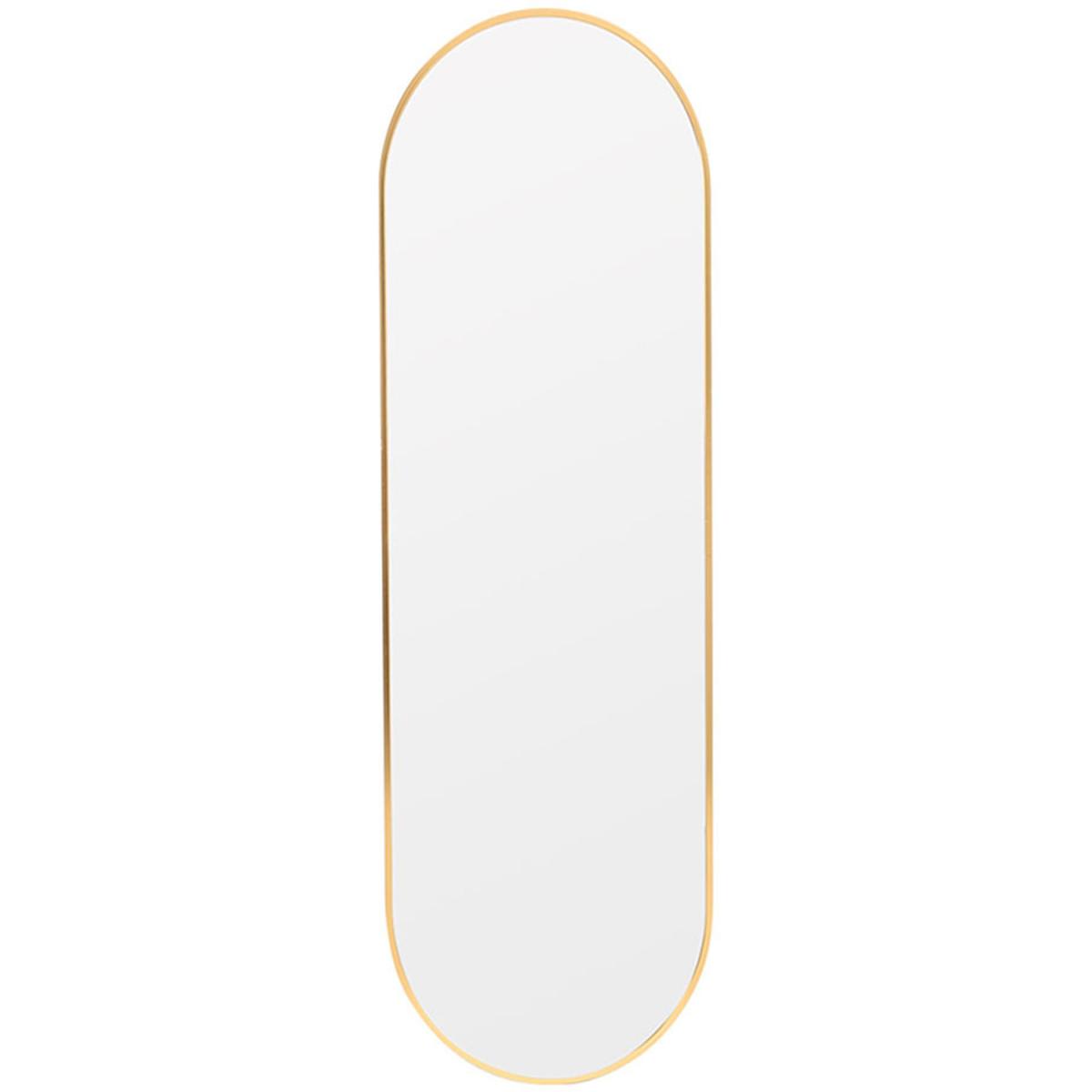 150CM Modern Oval Metal Full Length Wall Mirror - Gold – image 3