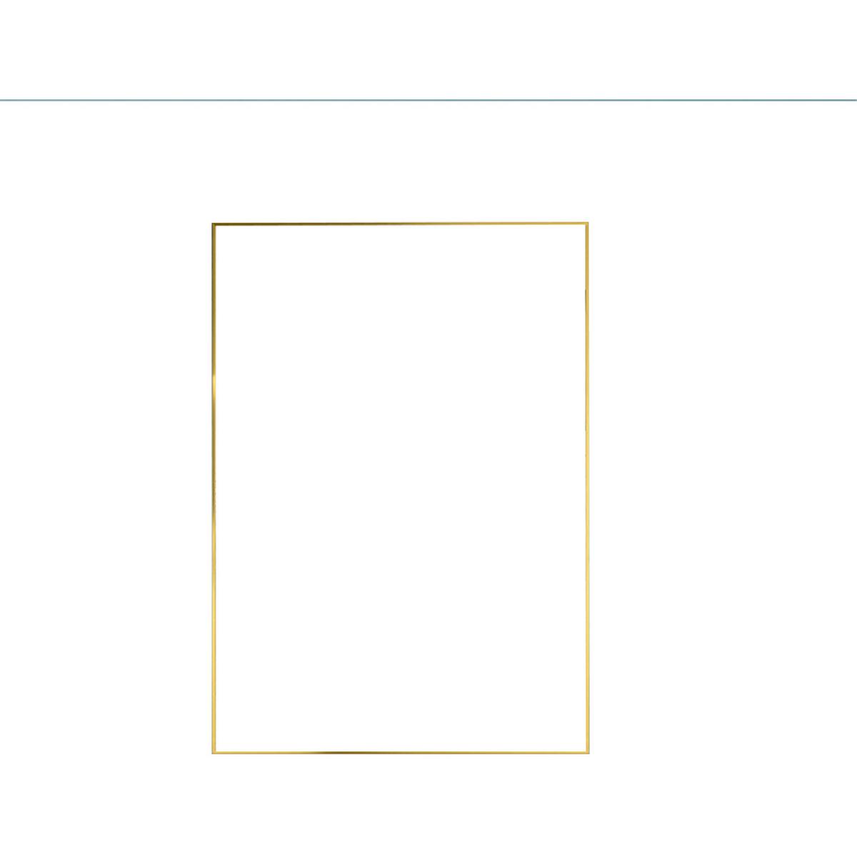 Nordic Bathroom Hanging Makeup Rectangular Wall Mirror Home Decor - Golden – image 6