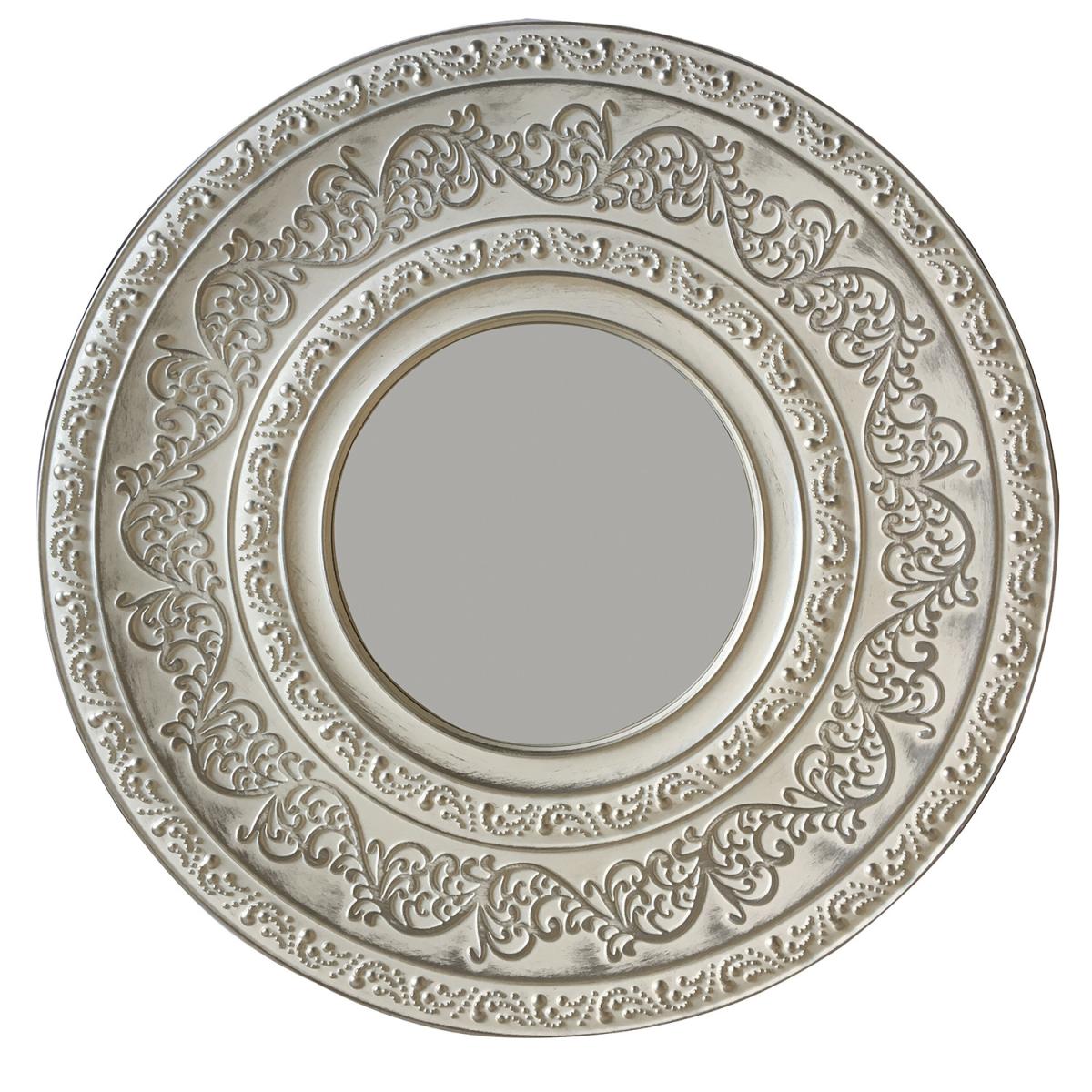 Filigree White Distressed Mirror – image 2