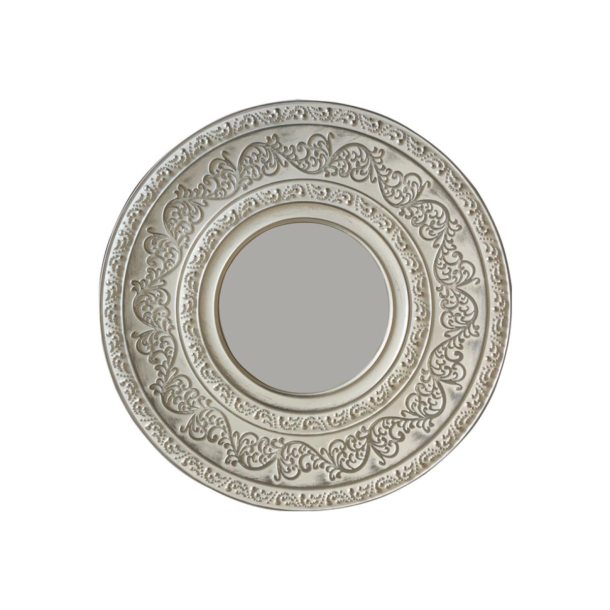 Filigree White Distressed Mirror – image 1