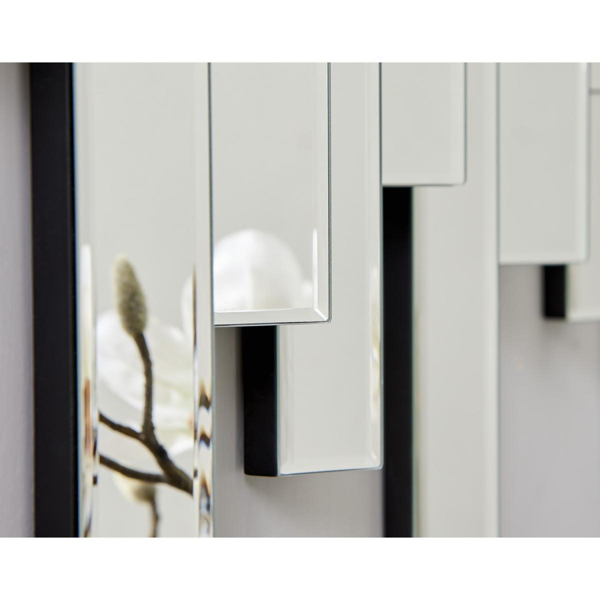 Crystalline Medium Silver Contemporary Modern Wall Mirror - Silver – image 3