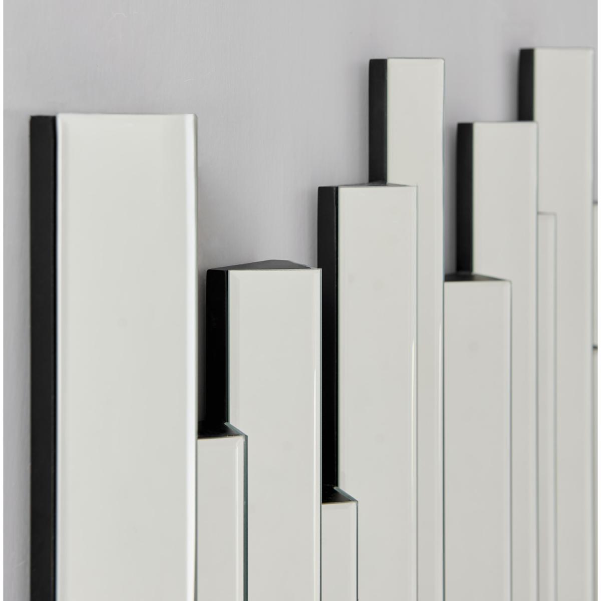 Crystalline Medium Silver Contemporary Modern Wall Mirror - Silver – image 4