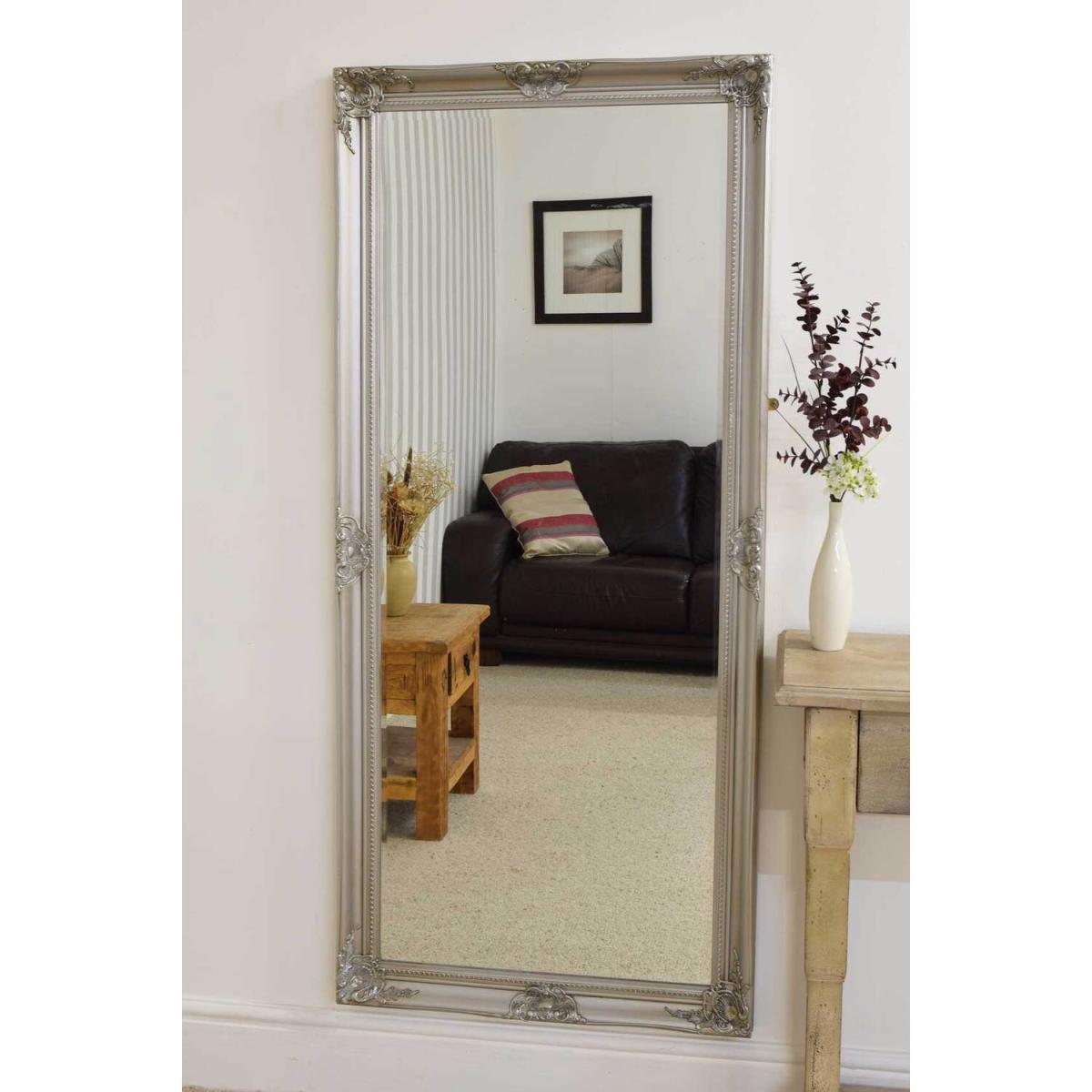 Avon Silver Full length Leaner Decorated Dress Wall Mirror - Grey – image 3