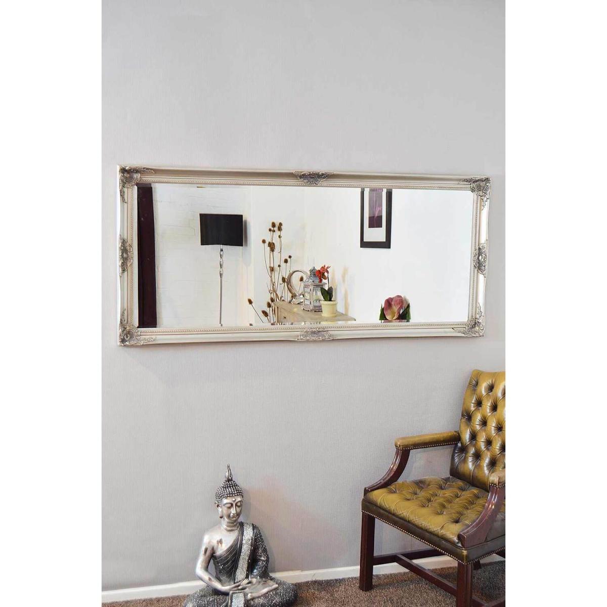 Avon Silver Full length Leaner Decorated Dress Wall Mirror - Grey – image 5