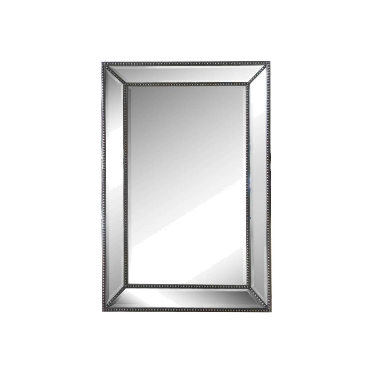 Silver Beaded Mirror - Silver – image 1