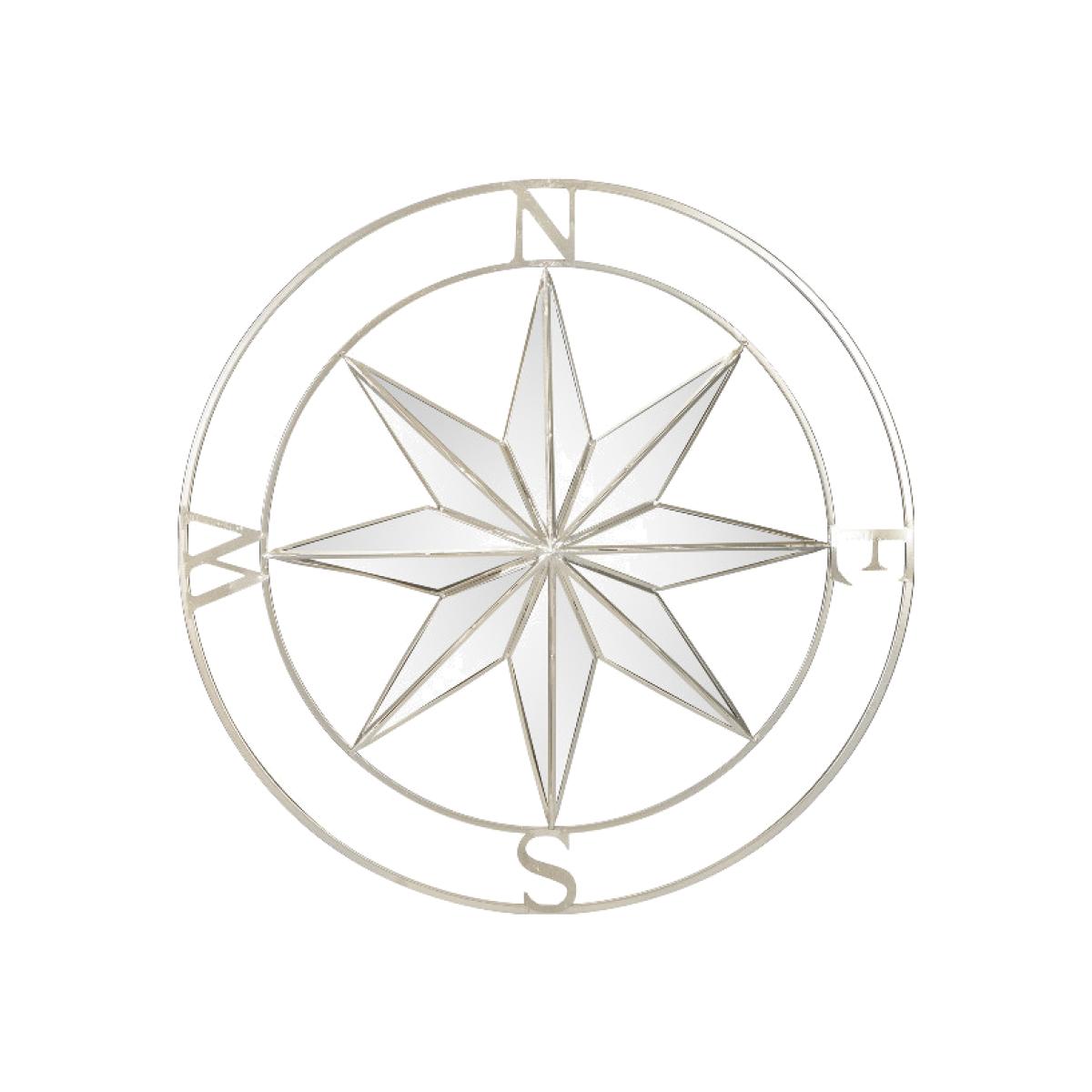 Mirrored Compass Wall Art