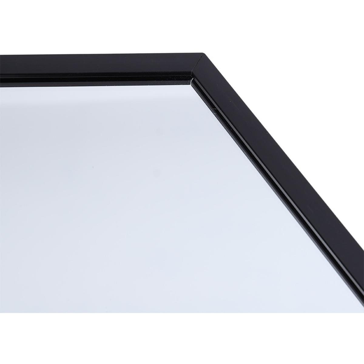 Bathroom Hexagon Glass Wall Mirror Self-adhesive With Metal Frame - Golden – image 5