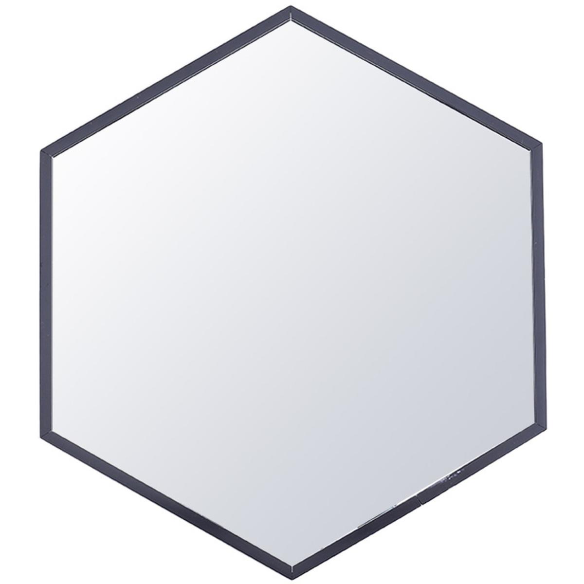 Bathroom Hexagon Glass Wall Mirror Self-adhesive With Metal Frame - Golden – image 6