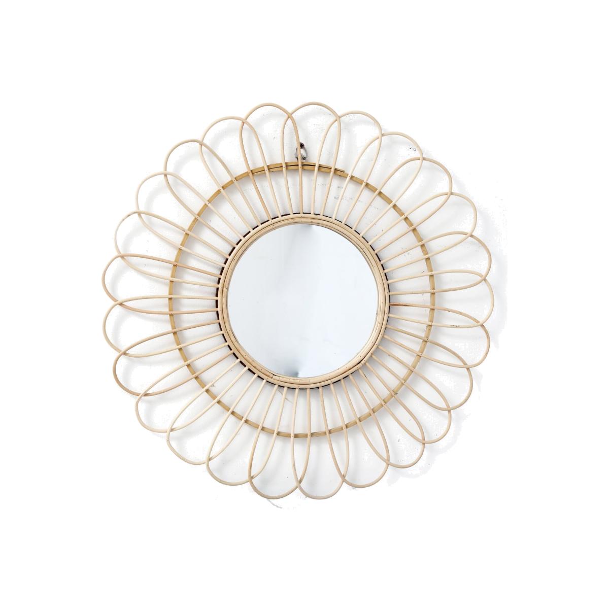 Rattan Mirrors Round - Brown