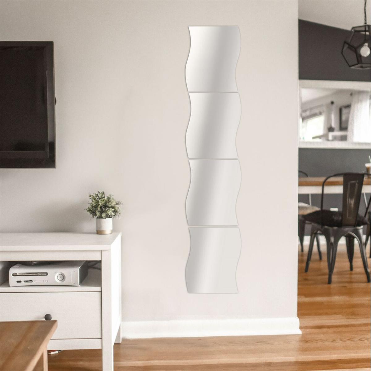 Acrylic Wavy Wall Mirrors - 6 Piece - Mirror – image 5