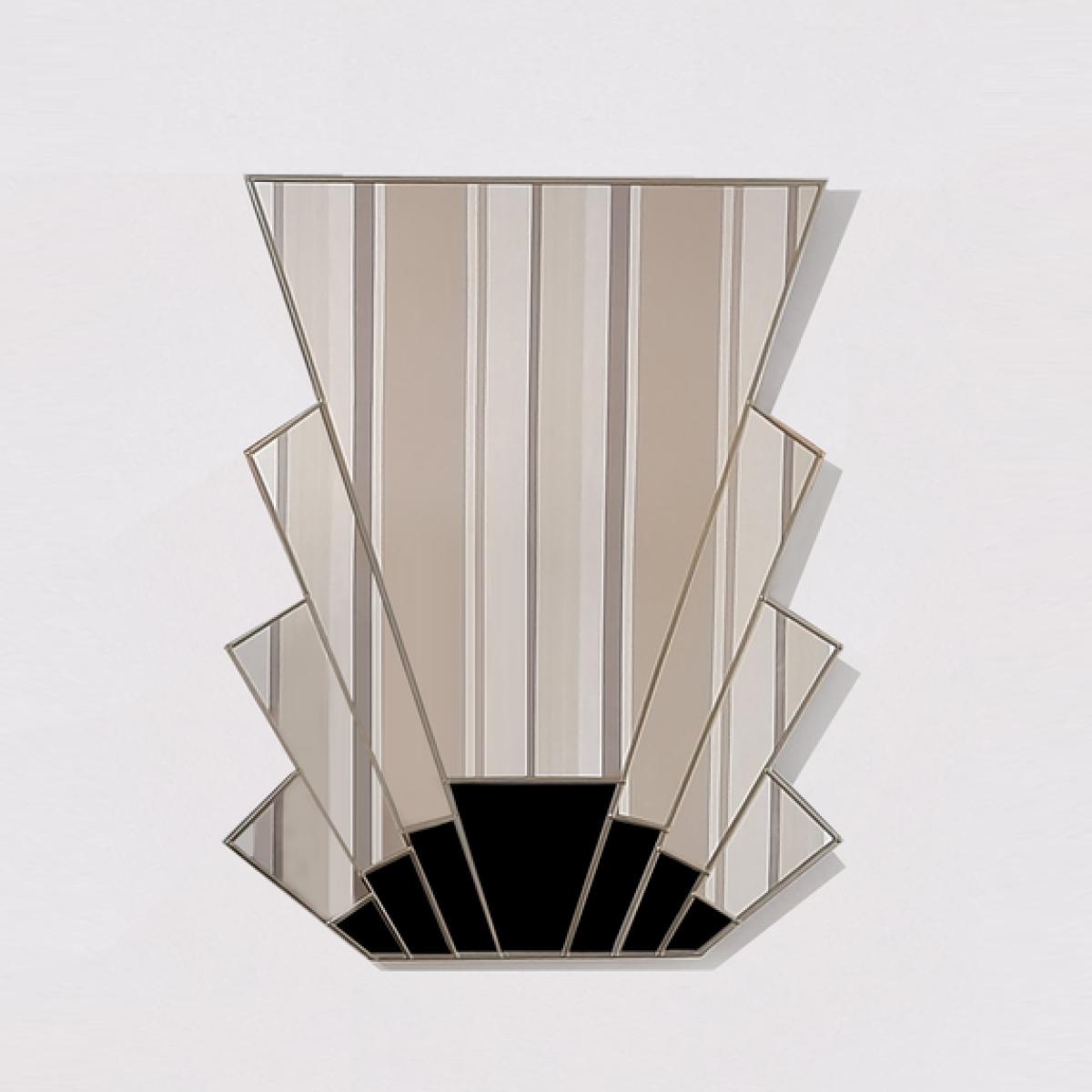 The Reflection Art Deco Mirror in Brass - Brass