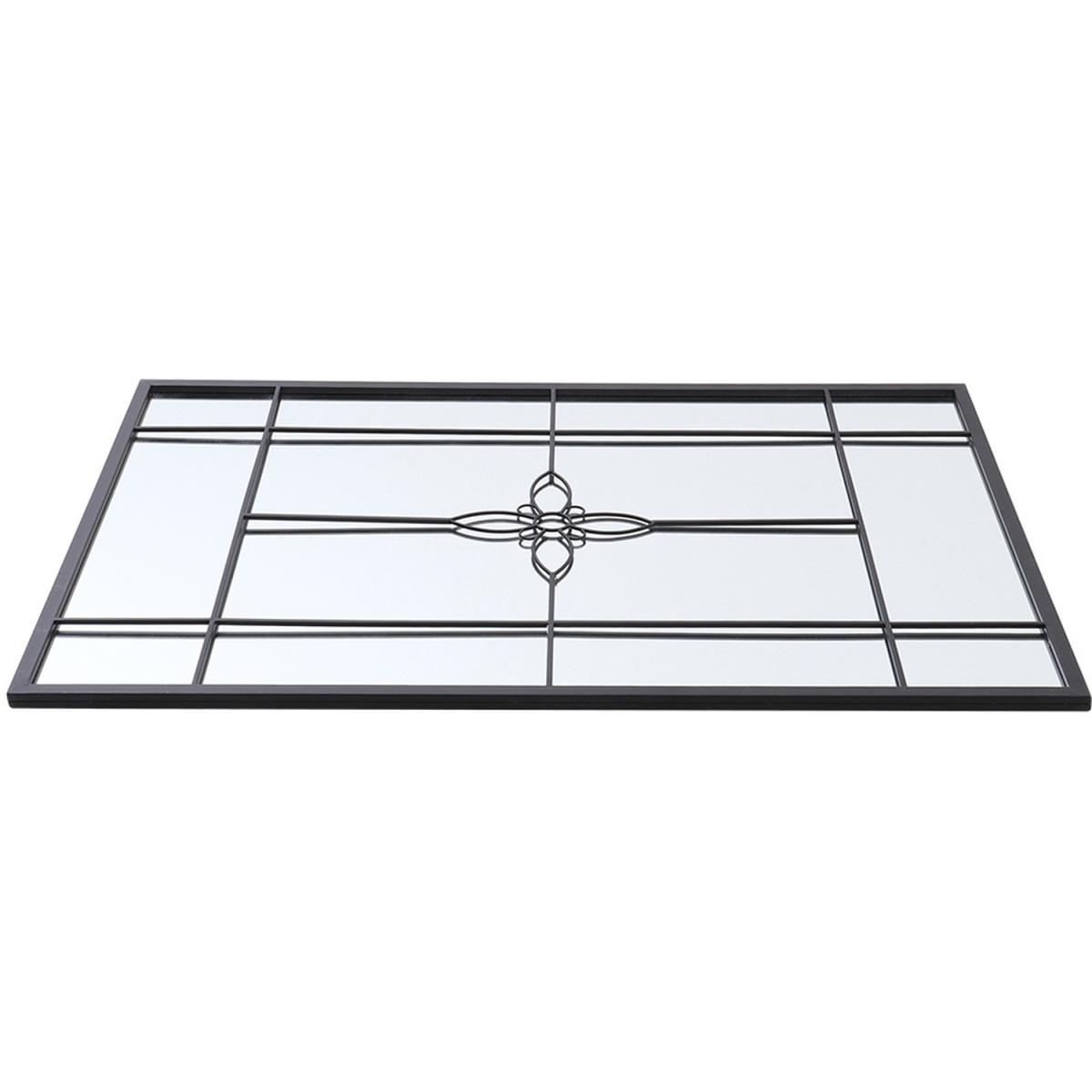Antique Window Wall Mirror With Four-Pointed Star Wall Mounted Home Decor - Black – image 4