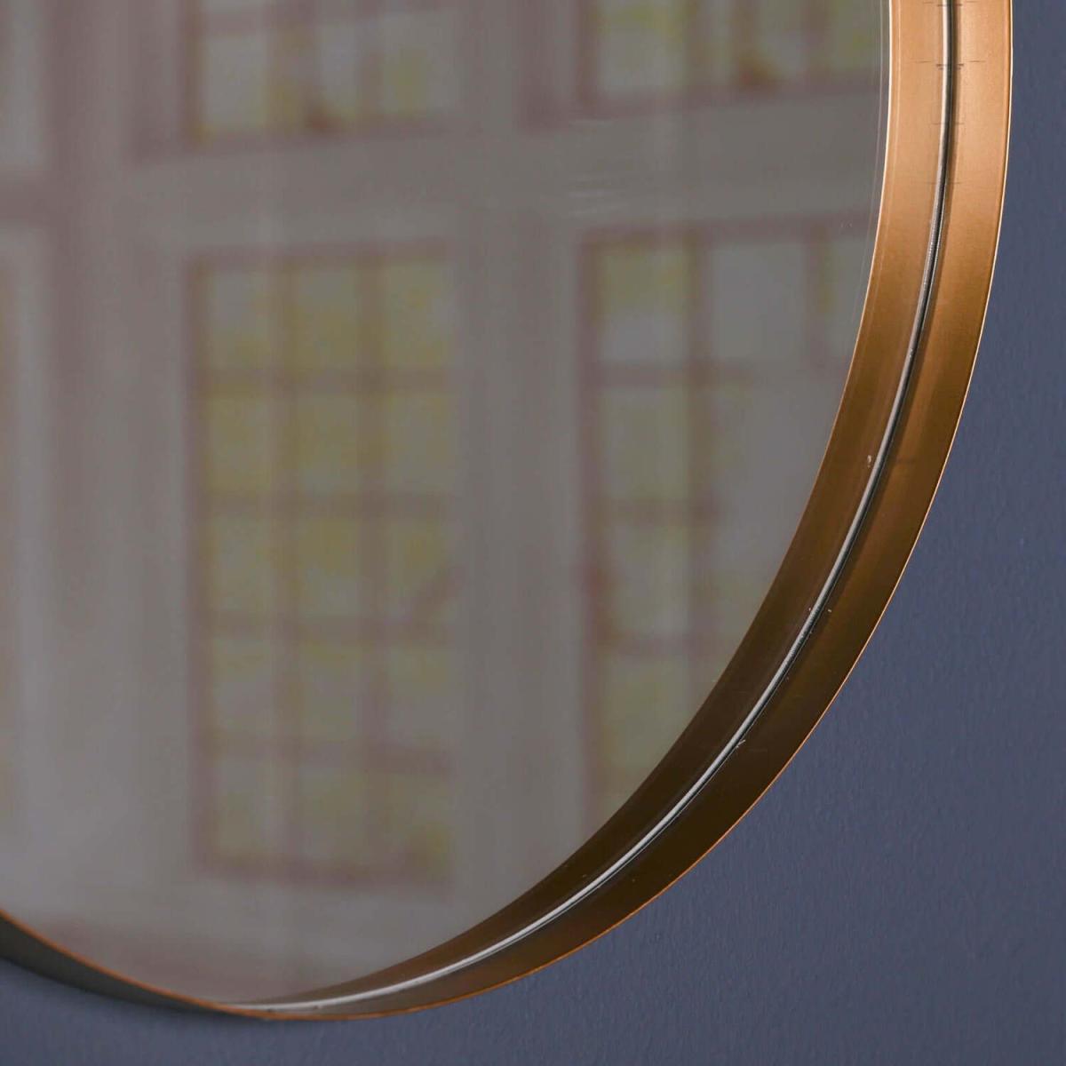 Gold Round Wall Mirror Modern Style - Gold – image 2