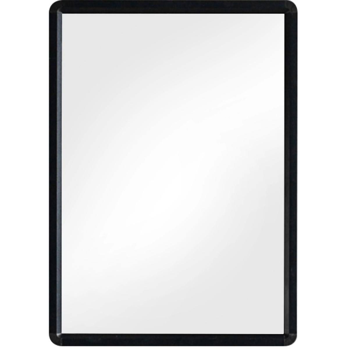 Bathroom Make Up Wall Mirror Rectangle Metal Frame Home Decor - Black / 50cm – image 5