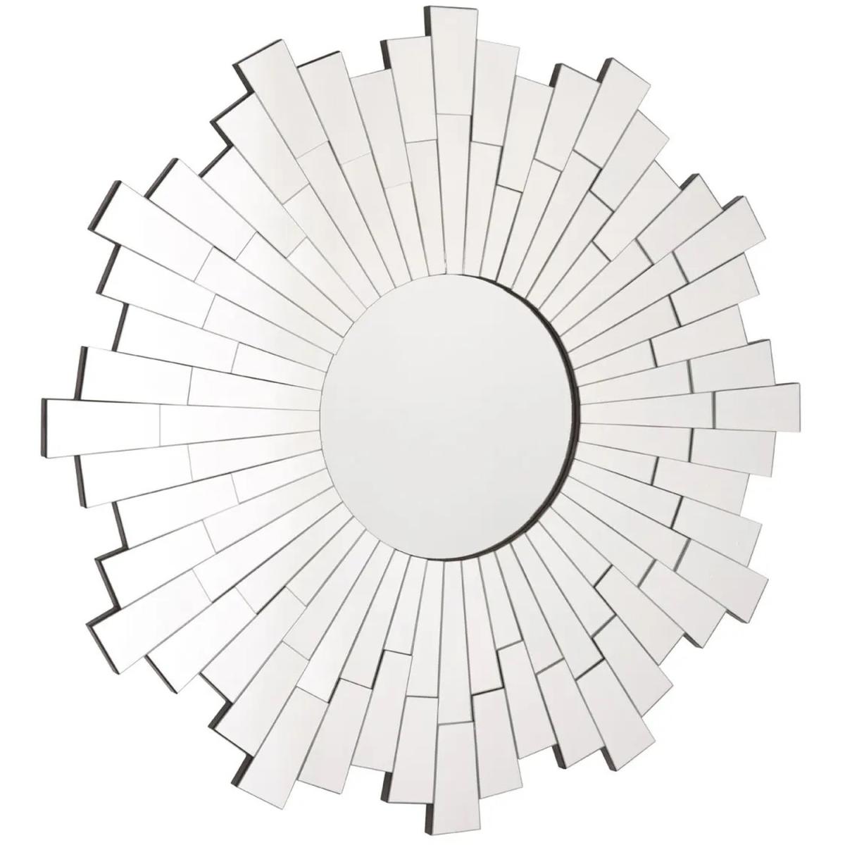 Glass Flared Circle Wall Mirror - Silver – image 2