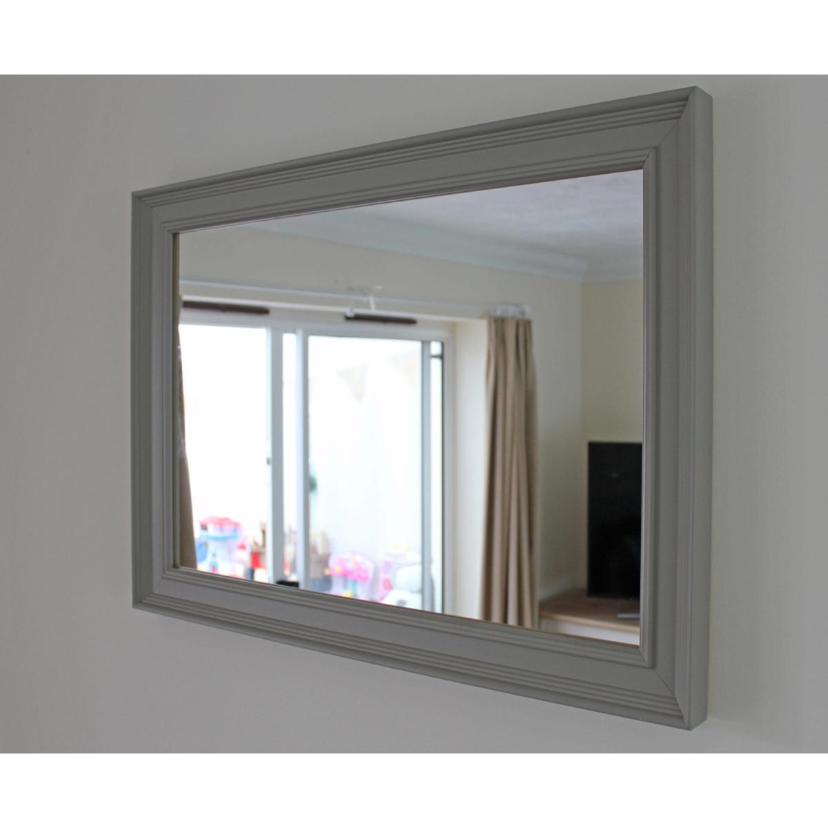 Tinley Wood Framed Wall Mounted Accent Mirror in Light Brown - Brown / 61cm – image 2