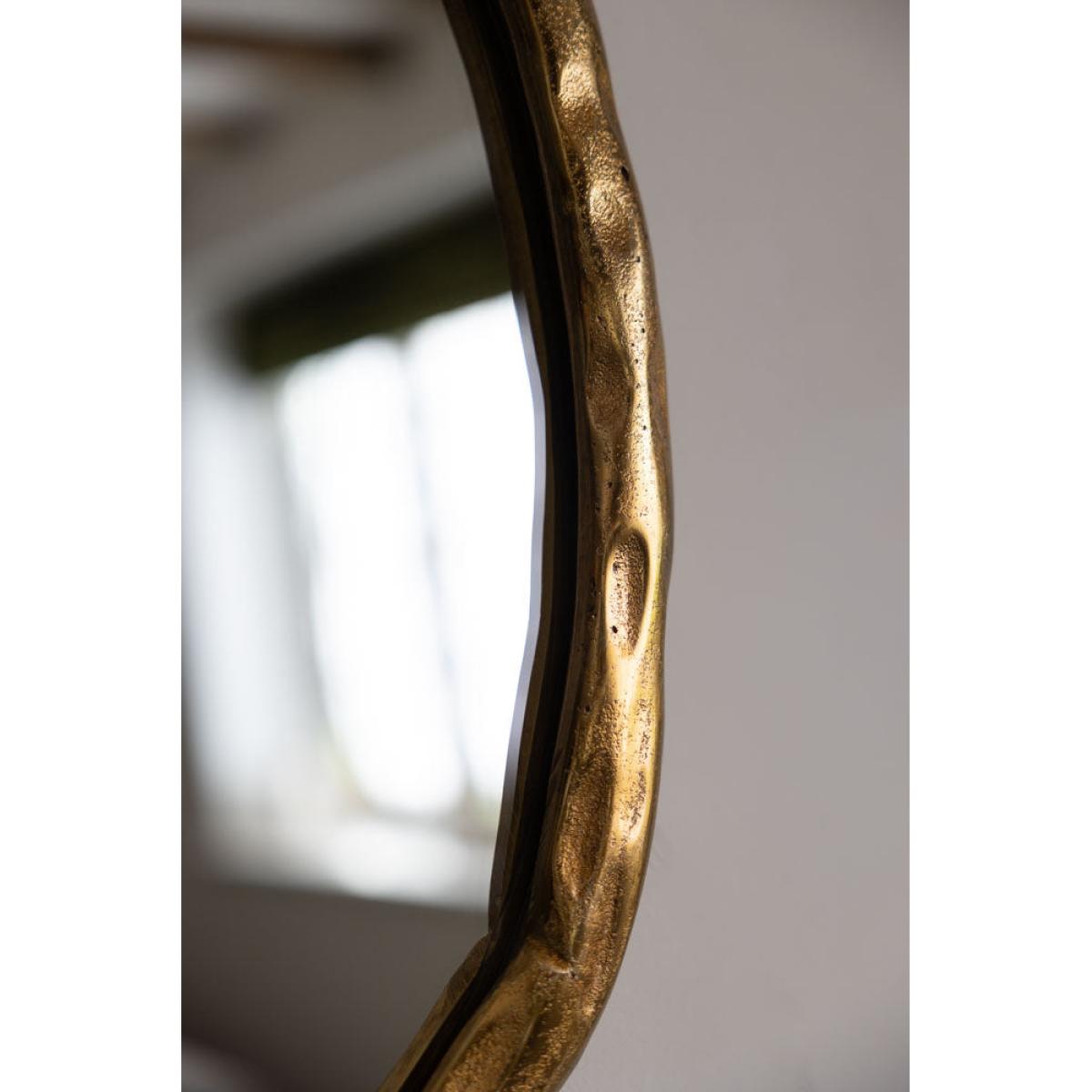 Organic Round Gold Wall Mirror – image 5