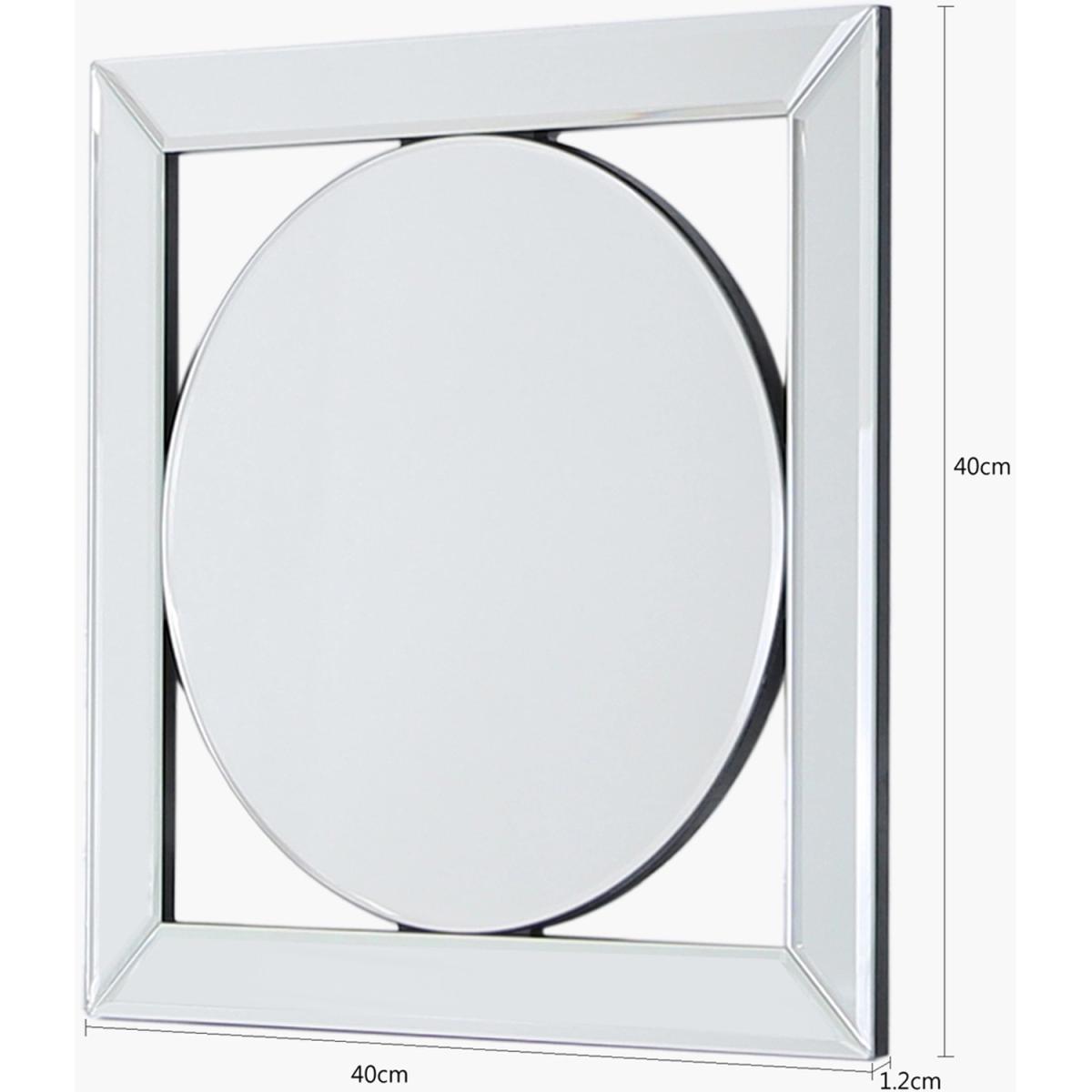 Art Deco Wall Mirror Circle - Silver – image 3