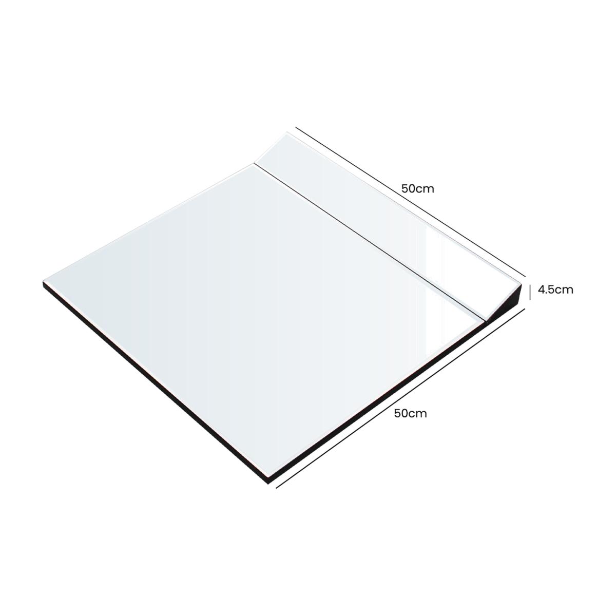 Risco Glass Framed Wall Mounted Mirror Set - Silver - Silver – image 1