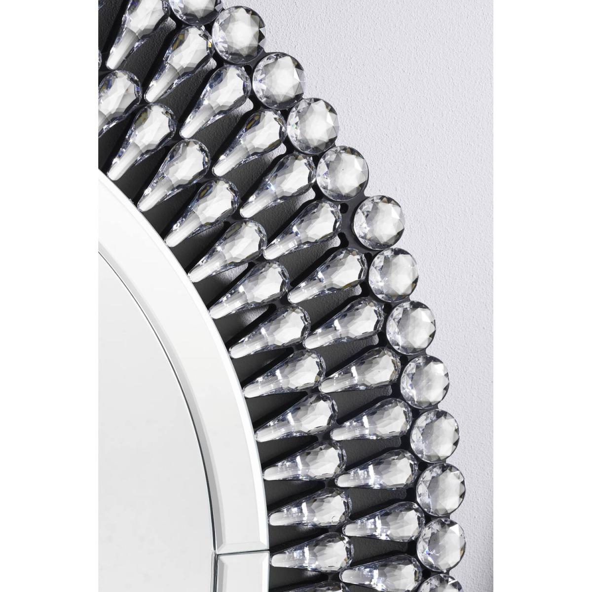 Pearl Small Silver Round Modern Wall Mirror - Silver – image 3