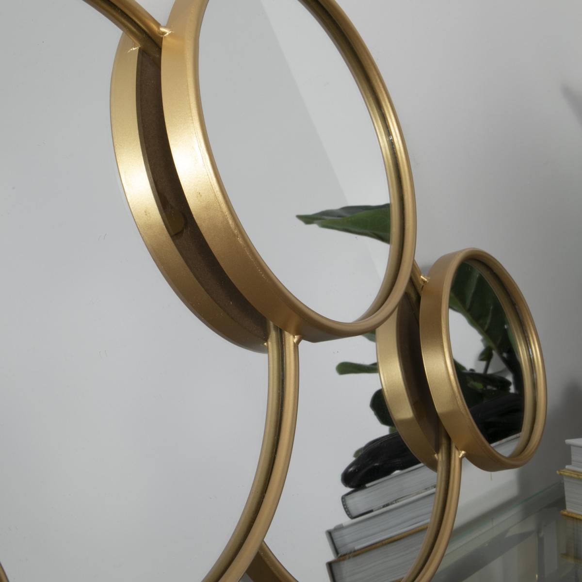 Gold Multi Circle Metal Mirror - Gold – image 2