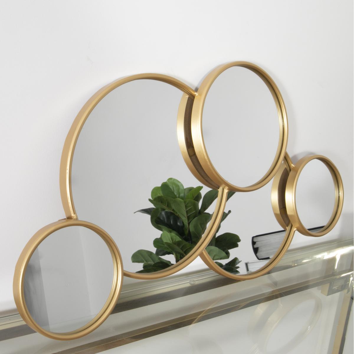 Gold Multi Circle Metal Mirror - Gold – image 1