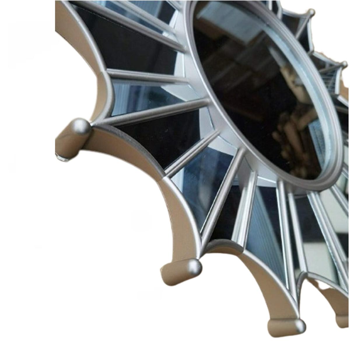 Round Umbrella Style Classy Wall Mirror Silver - Silver – image 2