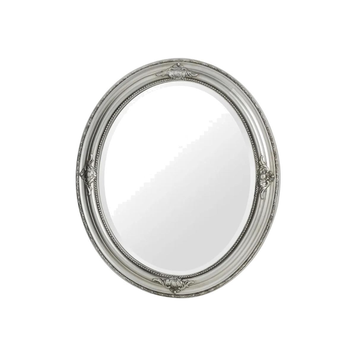 Premier Housewares Rustic Vintage Round Wall Mirror - Silver – image 1