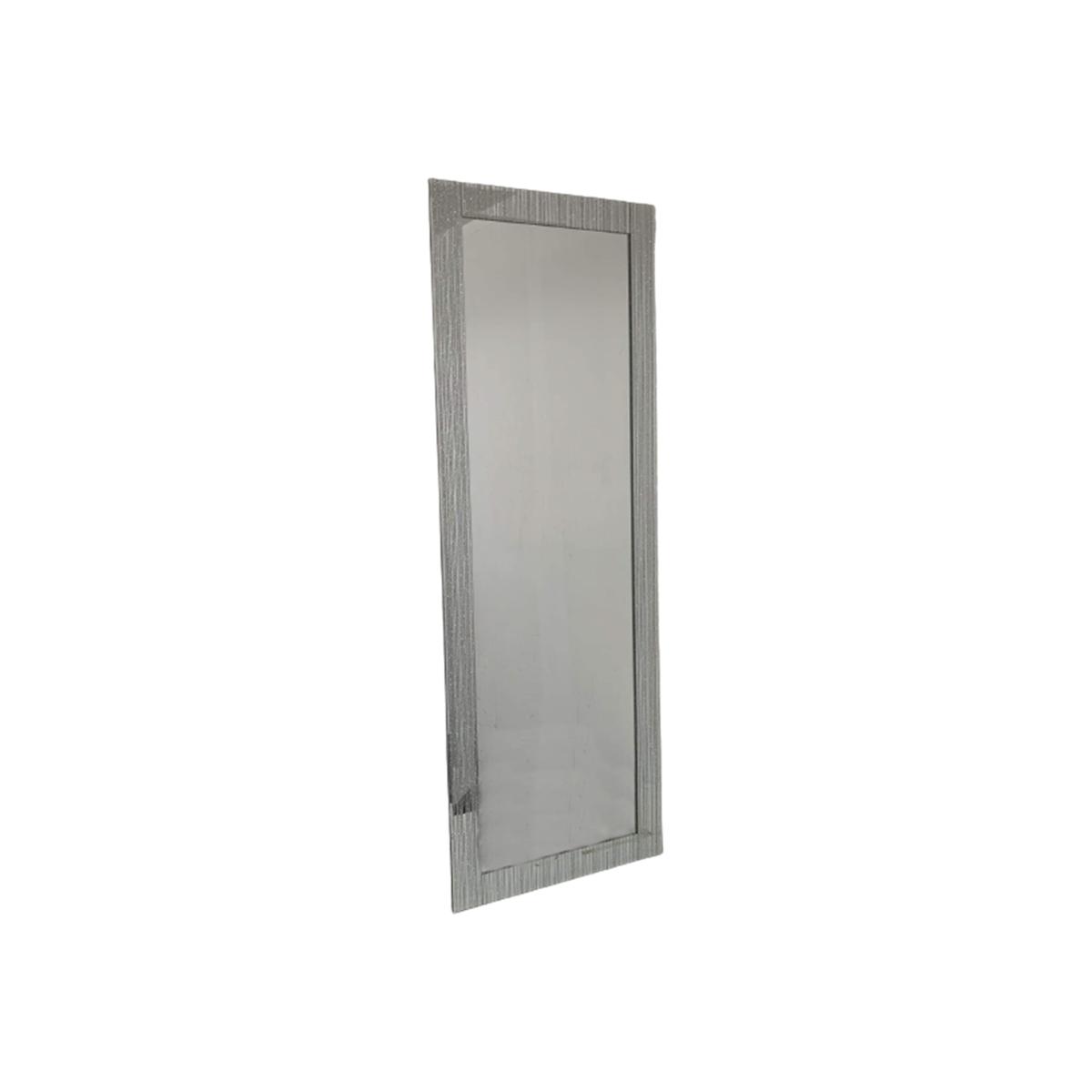 Full Length Glittered Frame Wall Mirror - Silver