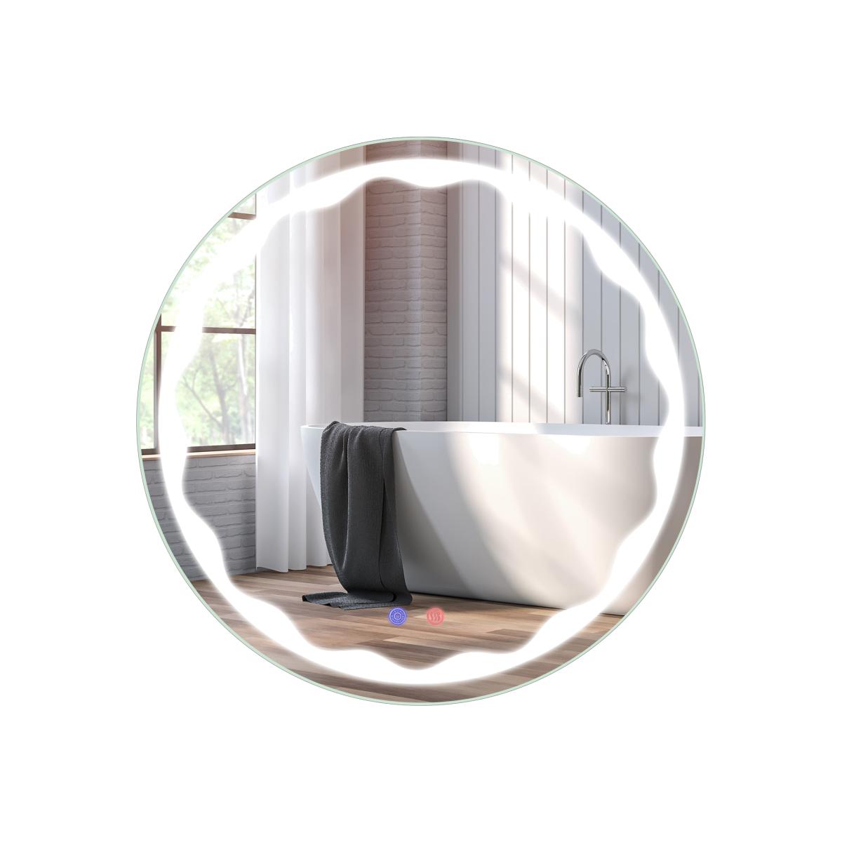 Costway 60CM Round LED Mirror-Silver - Silver – image 1