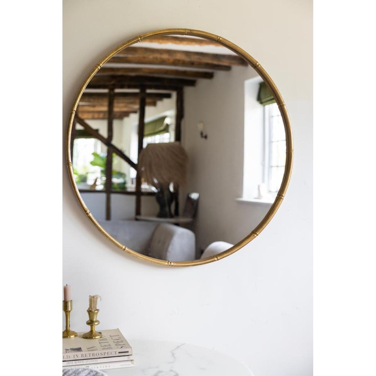 Round Antique Gold Wall Mirror – image 4