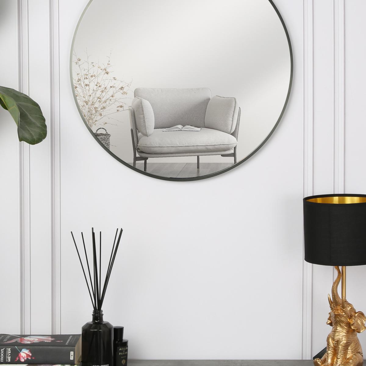 Toronto Round Accent Mirror - Black / 60cm – image 2
