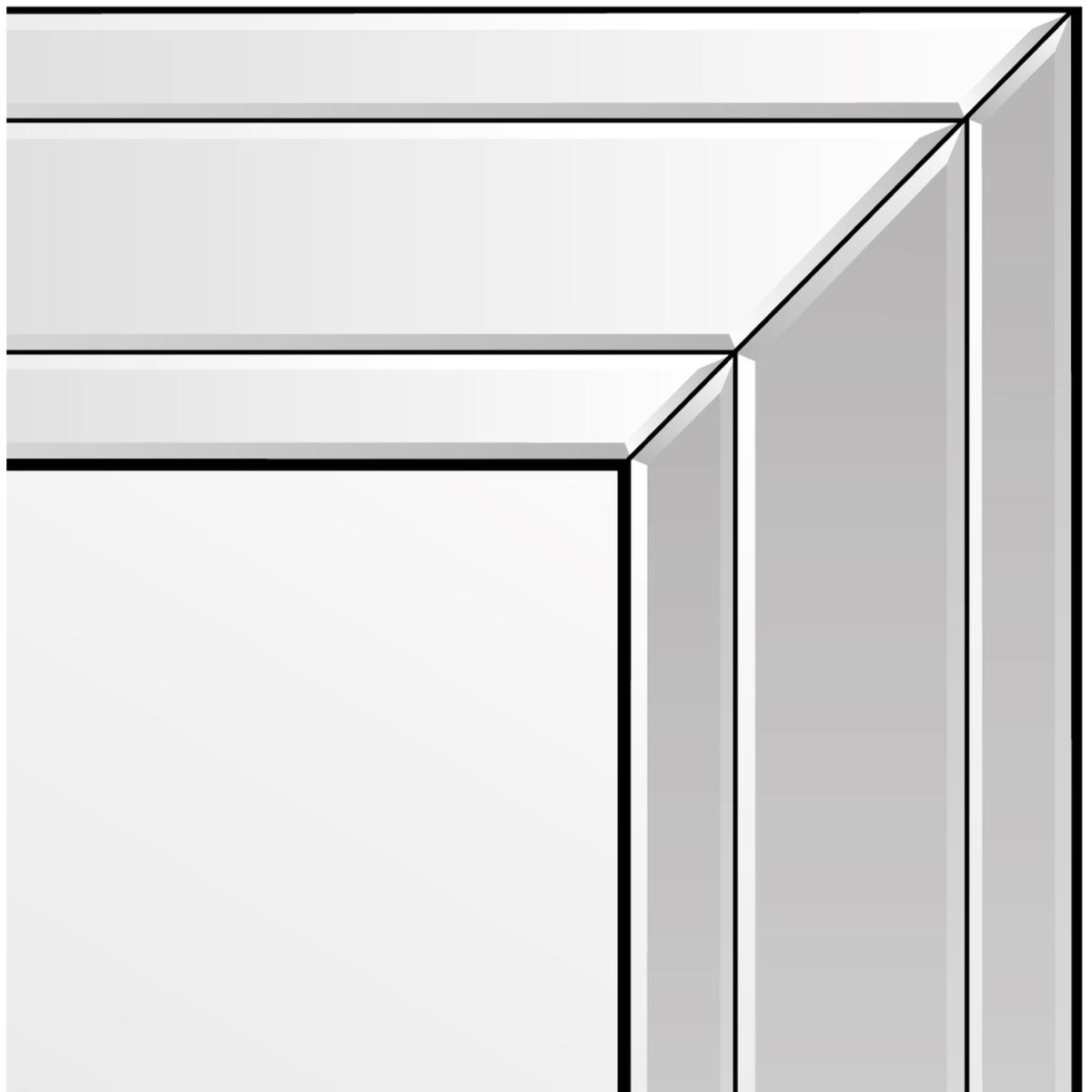MirrorOutlet Langley All Glass Modern Bevelled Mirror - All glass – image 2