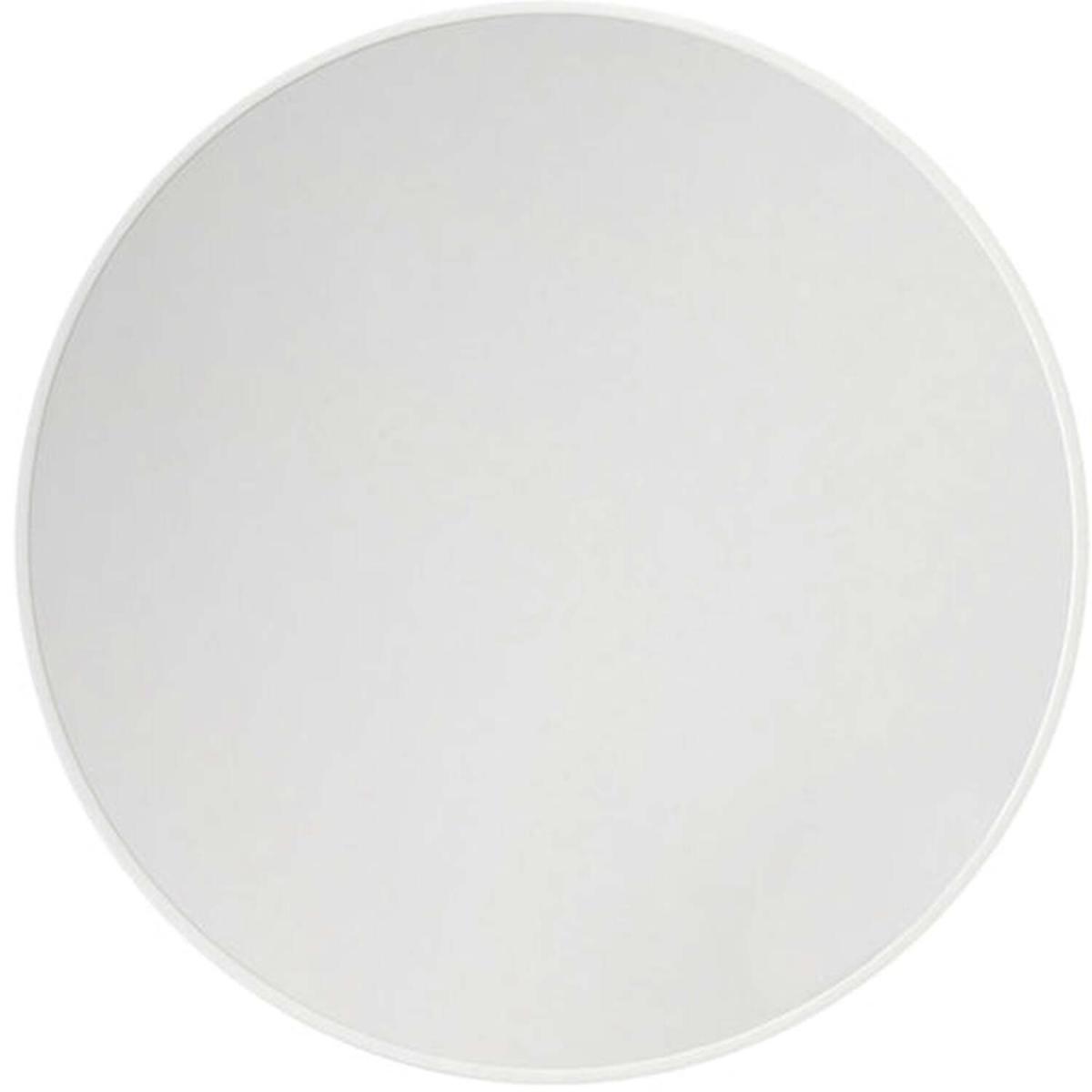 Round White Stainless Steel Framed Mirror - 900mm - White – image 2