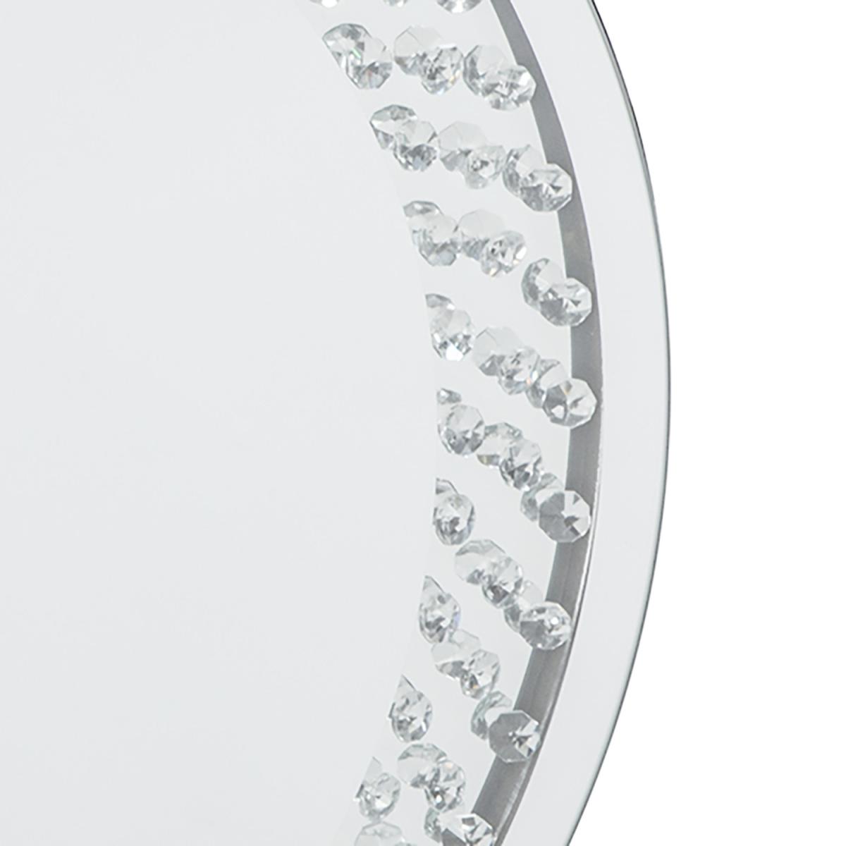 Glitz Clear Jewelled Round Mirror – image 2
