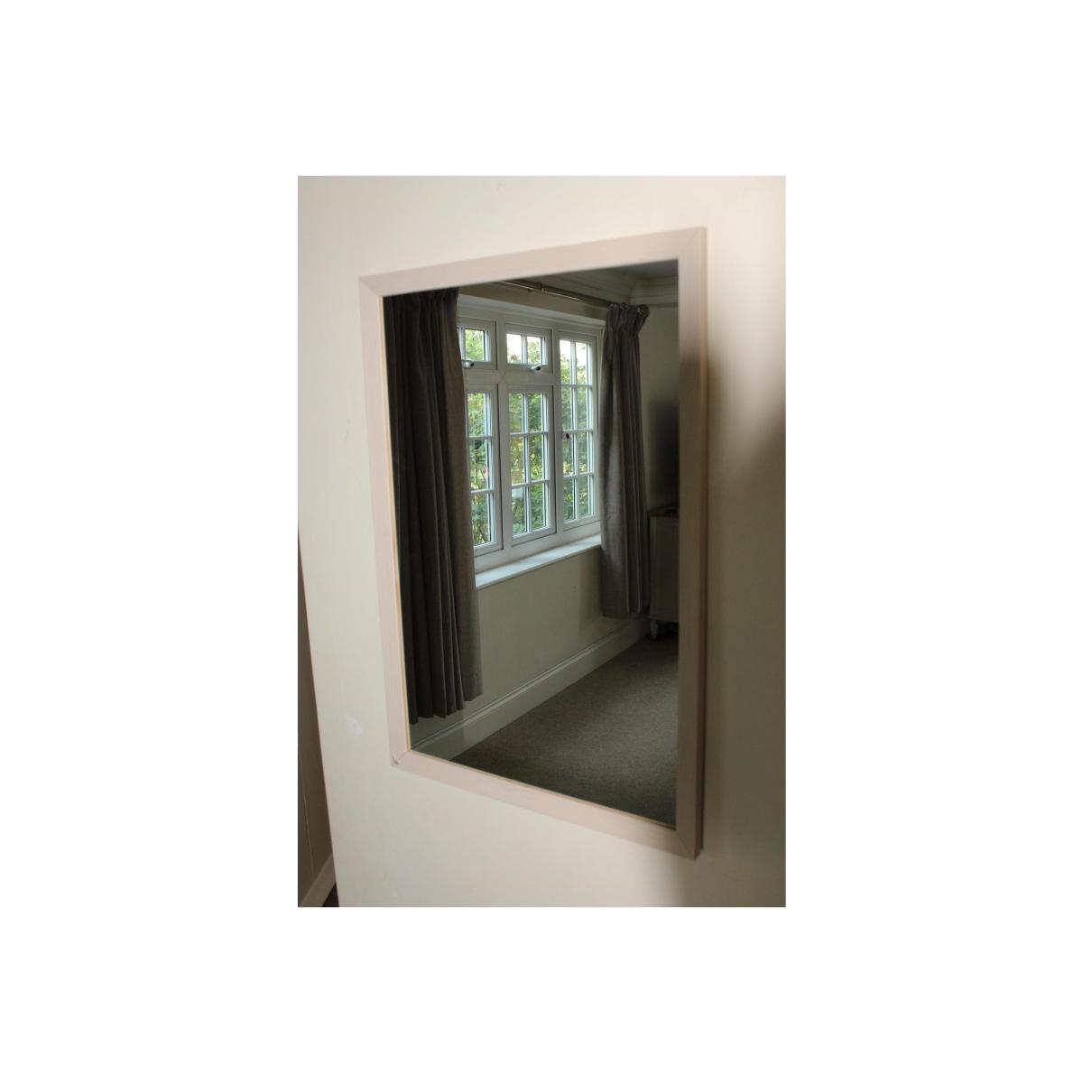 Framed Accent Mirror in Cream - Yellow / 81cm – image 1