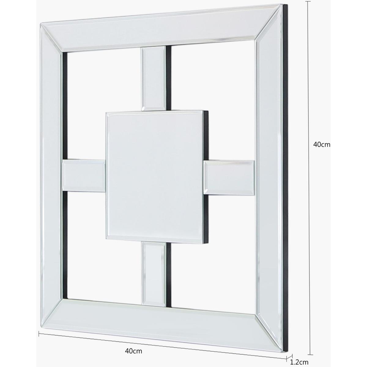 Art Deco Wall Mirror Square - Silver – image 3