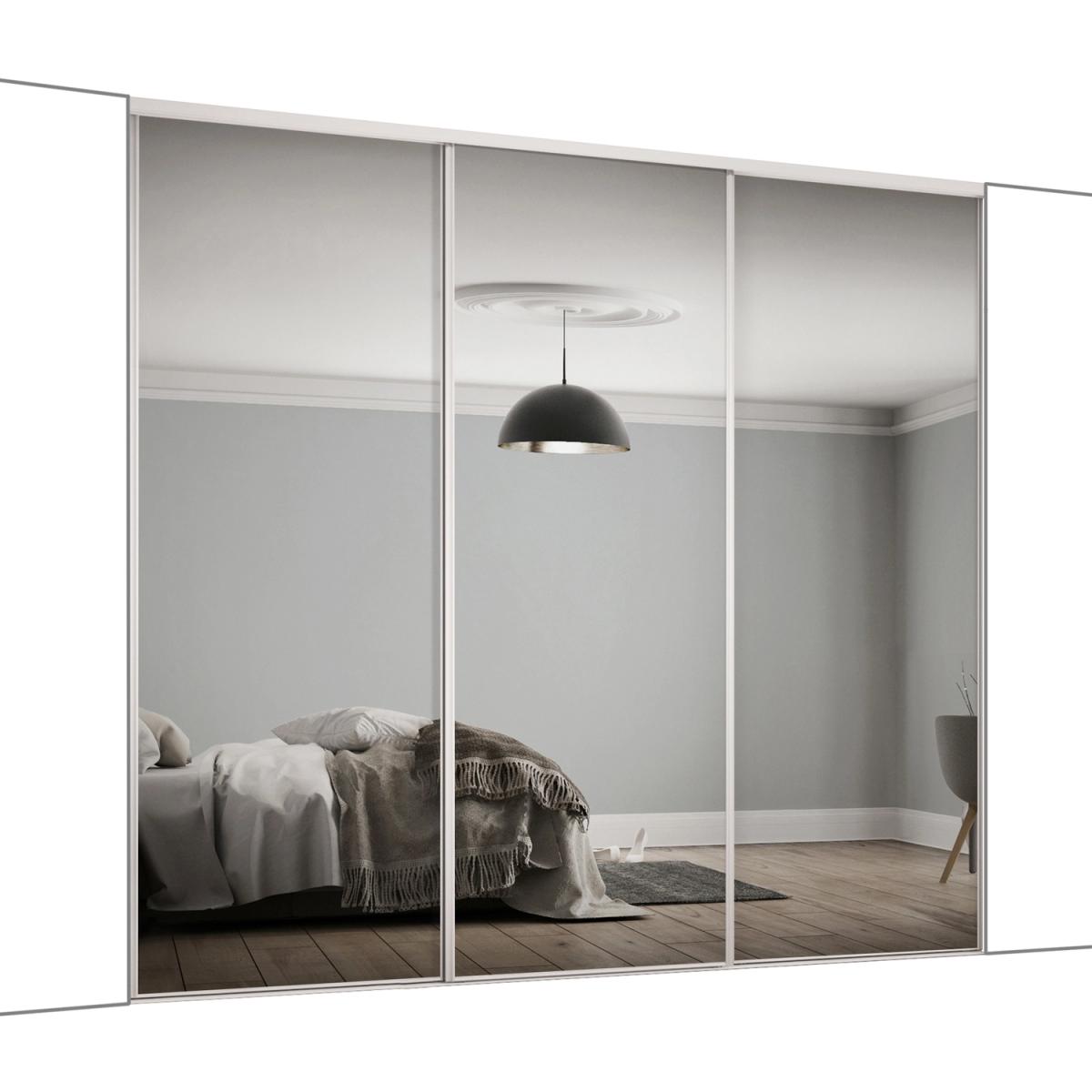Spacepro Frame With 762MM Mirror Classic Sliding Door Kit - Stone Grey/Mirror / 3 – image 13