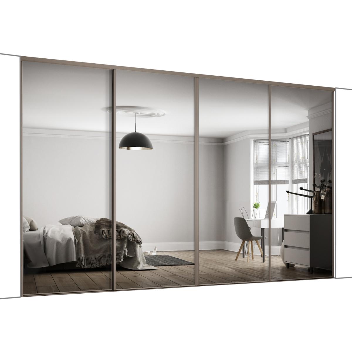 Spacepro Frame With 762MM Mirror Classic Sliding Door Kit - Stone Grey/Mirror / 3 – image 14