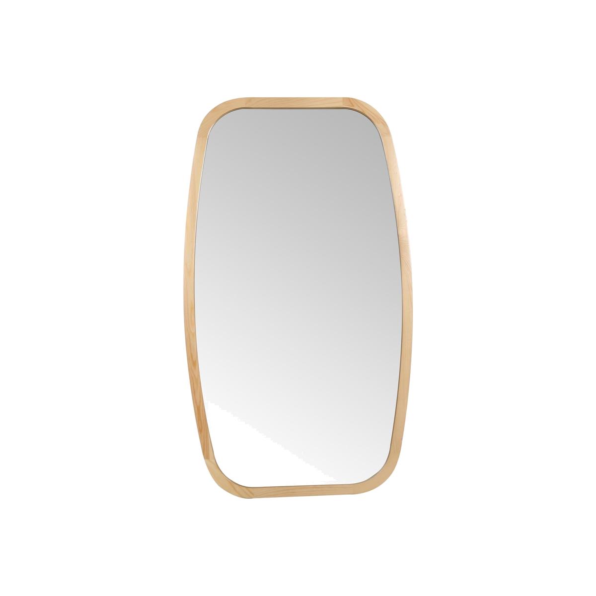 Huxley Curved Wood Effect Mirror - Wood