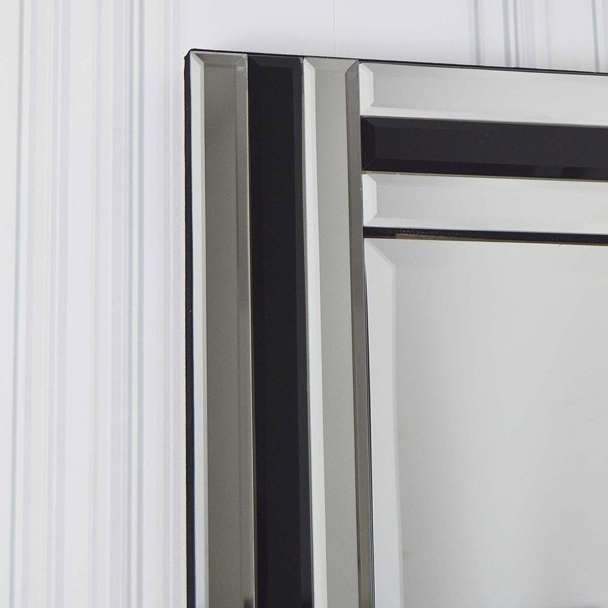 MirrorOutlet Dalton Black All Glass Dress Mirror - Black – image 2