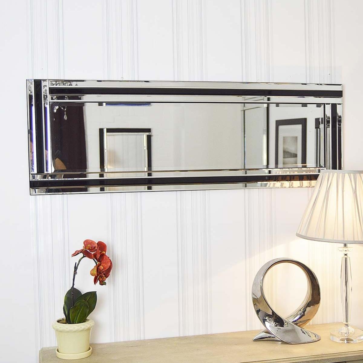 MirrorOutlet Dalton Black All Glass Dress Mirror - Black – image 1