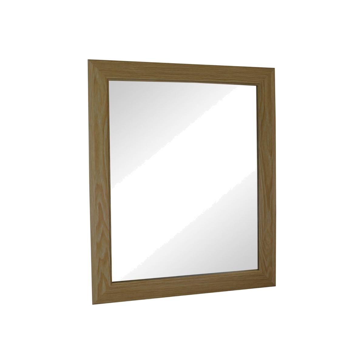 Light Oak Effect Mirror - Brown