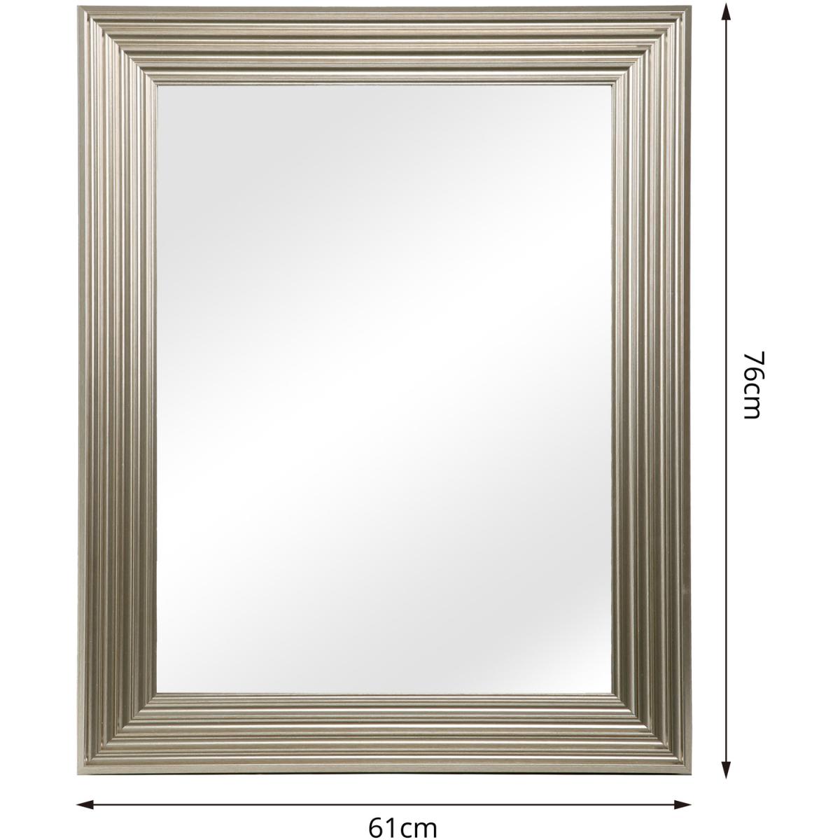 Ottawa Rectangle Wall Mounted Accent Mirror - Silver / 56cm – image 3
