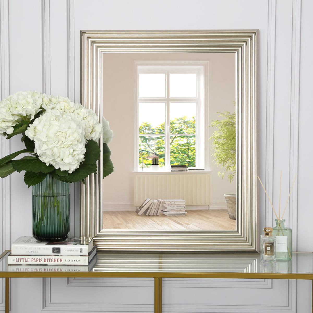 Ottawa Rectangle Wall Mounted Accent Mirror - Silver / 56cm – image 4