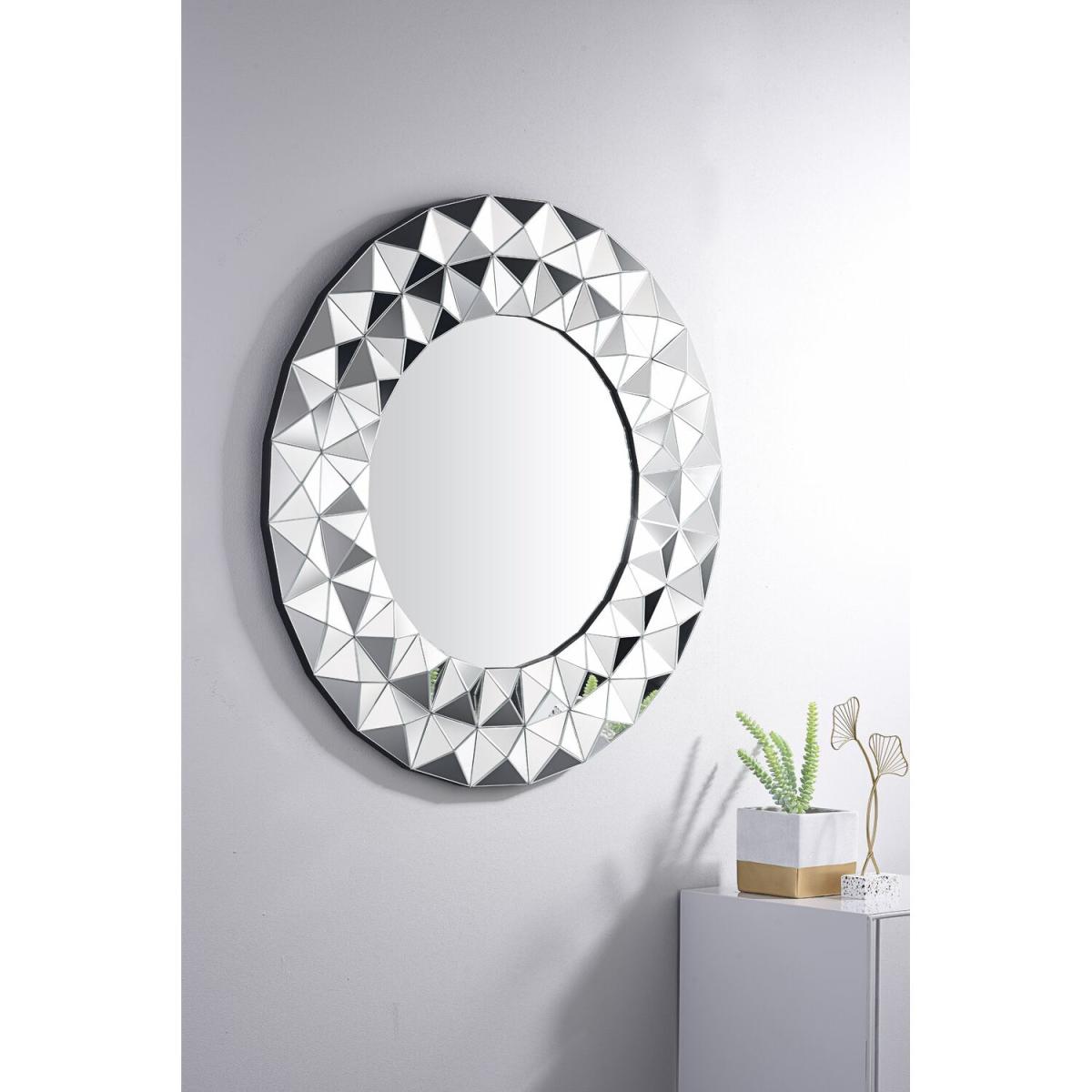 Luna Small Silver Round Wall Mirror - Silver – image 3