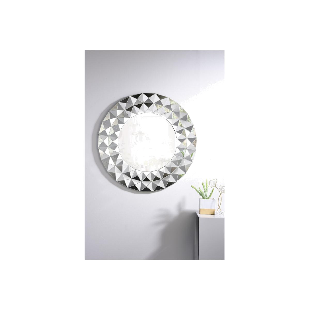 Luna Small Silver Round Wall Mirror - Silver – image 1
